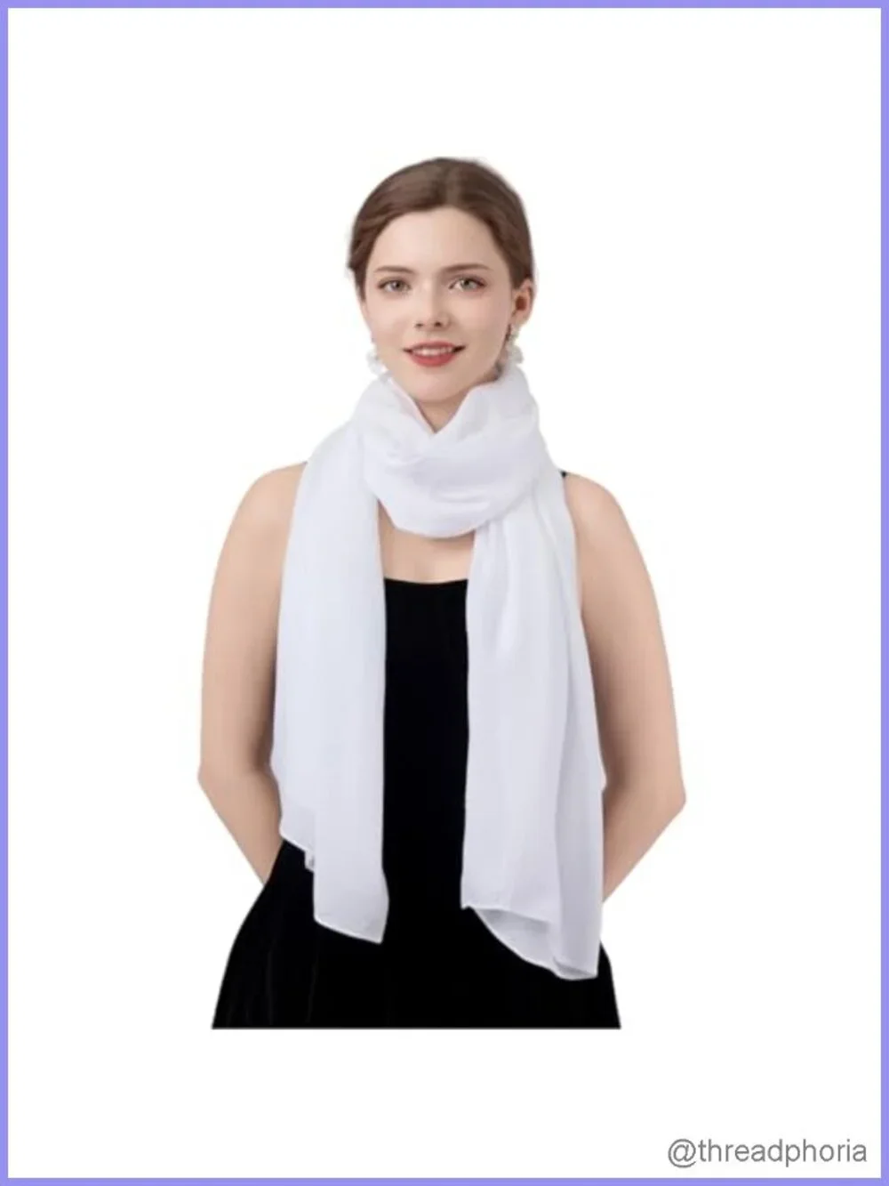 Women's Cotton Blend Scarf Vintage Light Soft Shawl Wrap